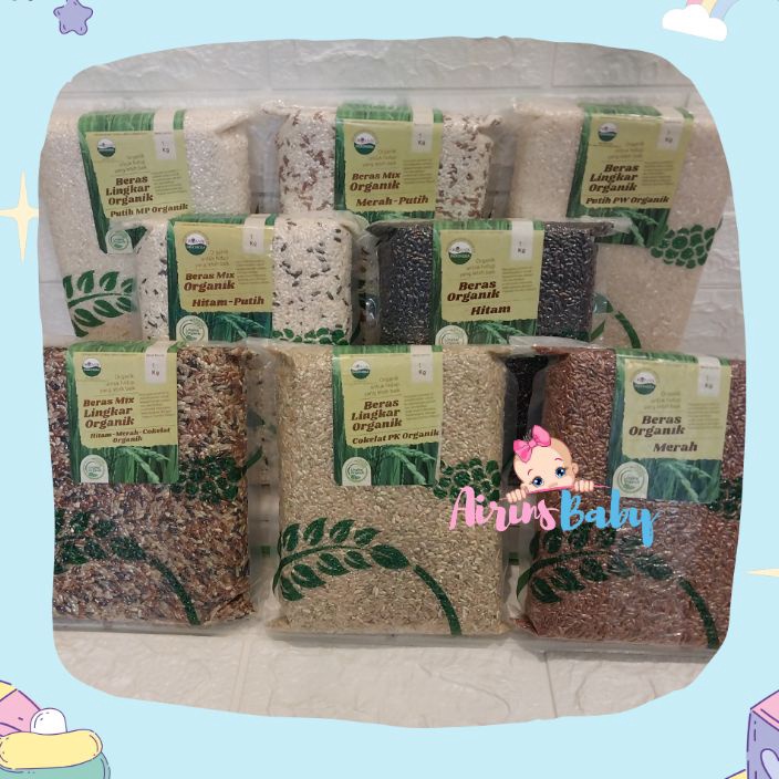 

Free Ongkir/ BERAS ORGANIK 1KG MIX MERAH PANDAN WANGI MENTHIK PUTIH HITAM COKLAT LINGKAR ORGANIK BERAS MPASI