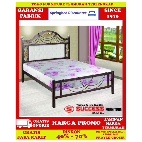 Ranjang Besi Tempat Tidur Dipan Divan tempa Success Merak 160x200
