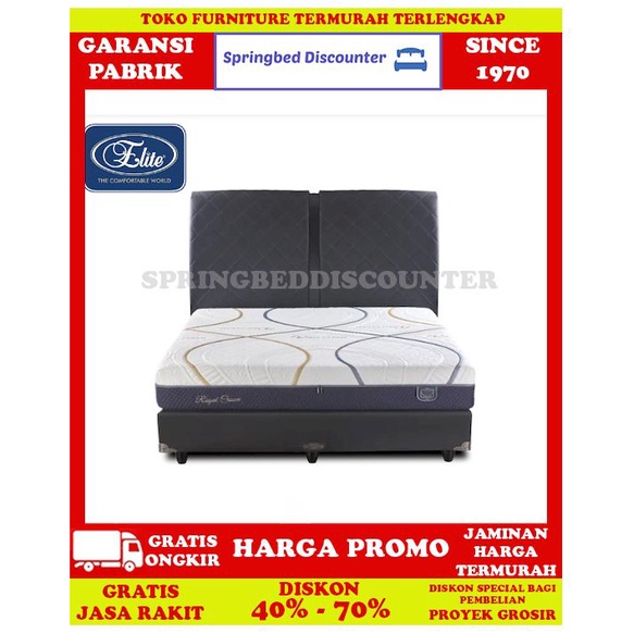 Springbed Spring Bed Kasur Elite Royal Crown 100x200 Komplit Set