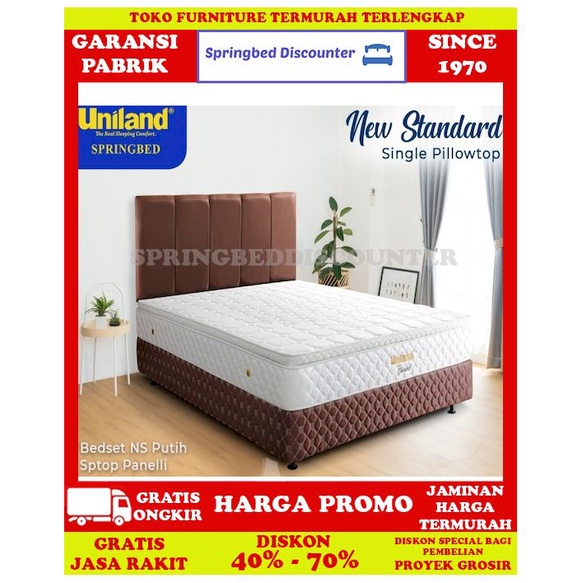 Springbed Kasur UNILAND New Standard PTop NSwh Panelli 160x200 Set