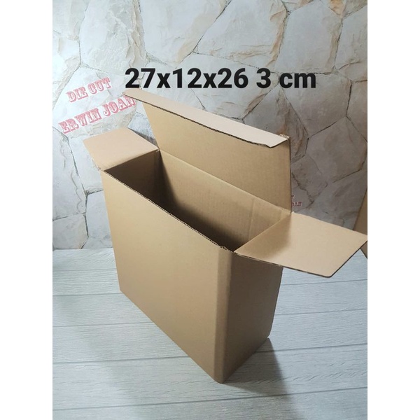 

Kardus Box 27x12x26,3 cm Karton DieCut E-FLUTE