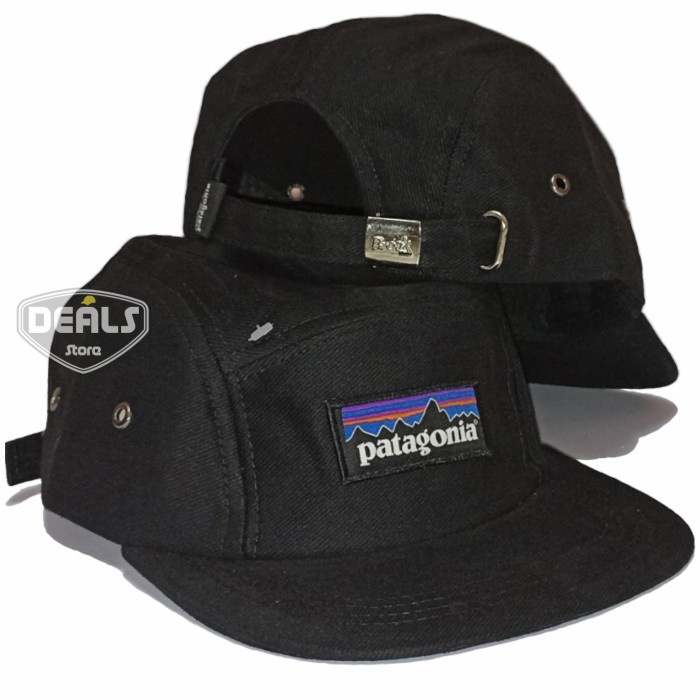 TOPI DISTRO Snapback / 5 Panel / Wanita/ Patagonia - Hitam C8W2 murah topi baseball pria terlaris te