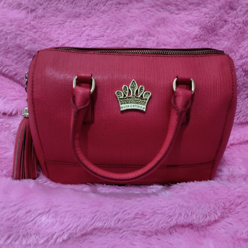 Sale Tas wanita les catino speedy ori counter stok lama merah