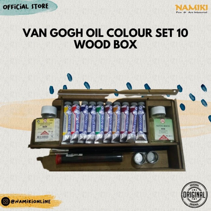 

Van Gogh oil colour set 10 wood box