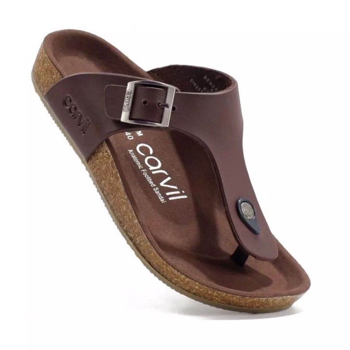 Termurah (PROMO) Sandal Carvil Jepit Slop Casual Pria Sandal Jepit Pria / Sandal Asli Kulit /Sandal 