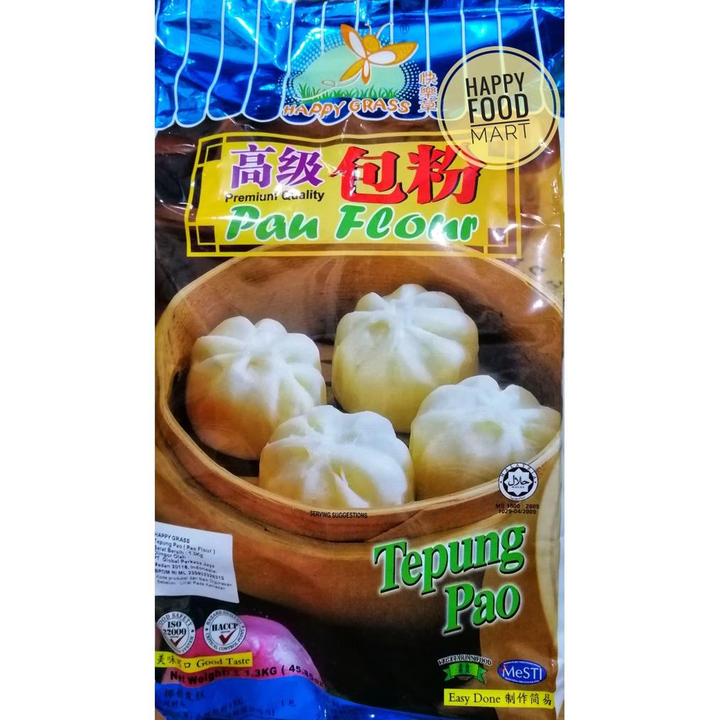 

[PROMO SPESIAL] TEPUNG PAO HAPPY GRASS 1,3KG/TEPUNG PAU PREMIUM/TEPUNG BAKPAO/ BAKPAU FLOUR Best Seller