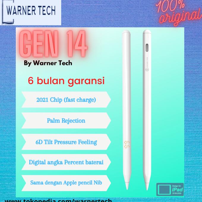 GEN 12 ORIGINAL GOOJODOQ Apple Pencil Tilt Stylus Pen IPAD