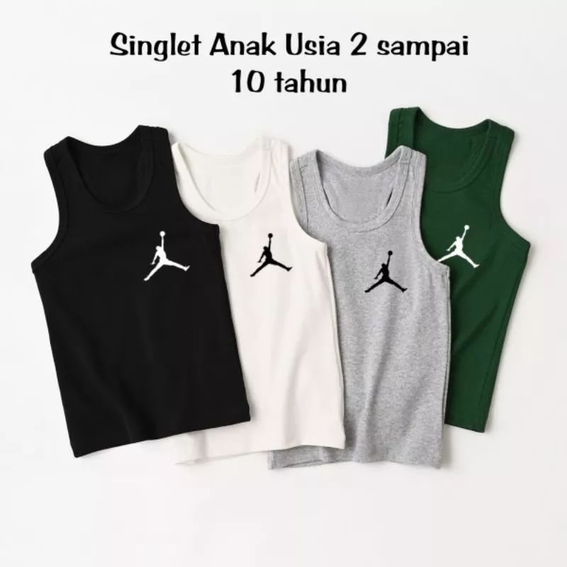 Singlet Anak J0rd4n Kaos Singlet Anak Ideal Usia 2-10 Tahun