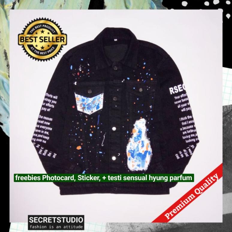 SALE JAKET DENIM HAECHAN NCT / HANDPAINTED SECRETSTUDIO hlda