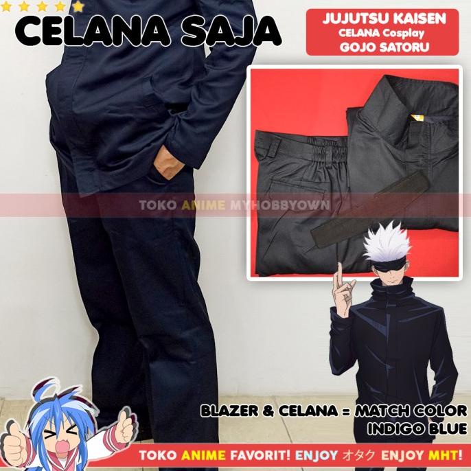 Celana Cosplay Anime Gakuran Jujutsu Kaisen Gojo Satoru