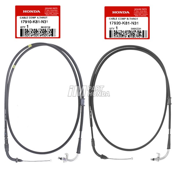 17910-K81-N31 17920-K81-N31 Kabel Gas Atas Bawah Beat Street K81 Scoopy Fi eSP LED K93 Ring 12 JKT