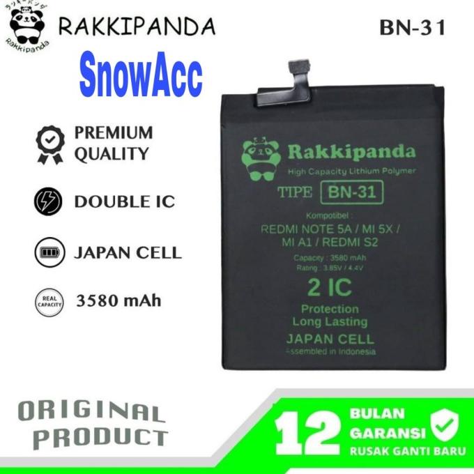 Rakkipanda Baterai XiaoMi Redmi Note 5A / Note 5A Prime/ Redmi S2 BN31