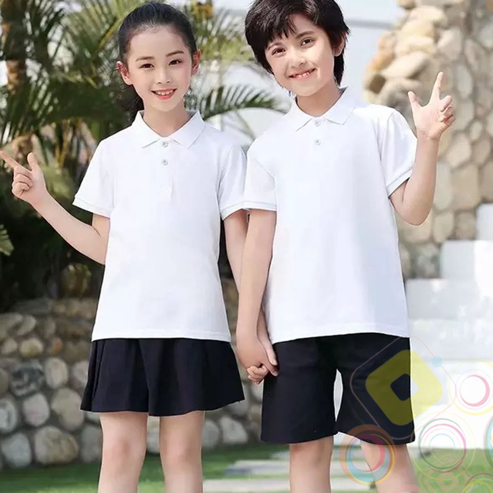 [KODE D979M] baju kaos kerah polos anak / baju kaos kerah anak 1 - 9 tahun / baju kaos polo anak / b