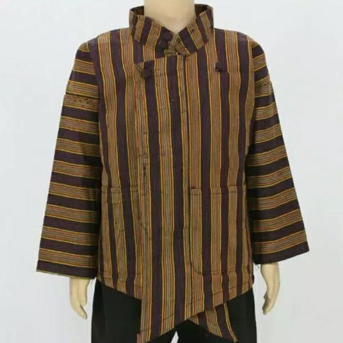Baju sorjan lurik anak Laki Laki / pakaian adat khas jawa Laki laki