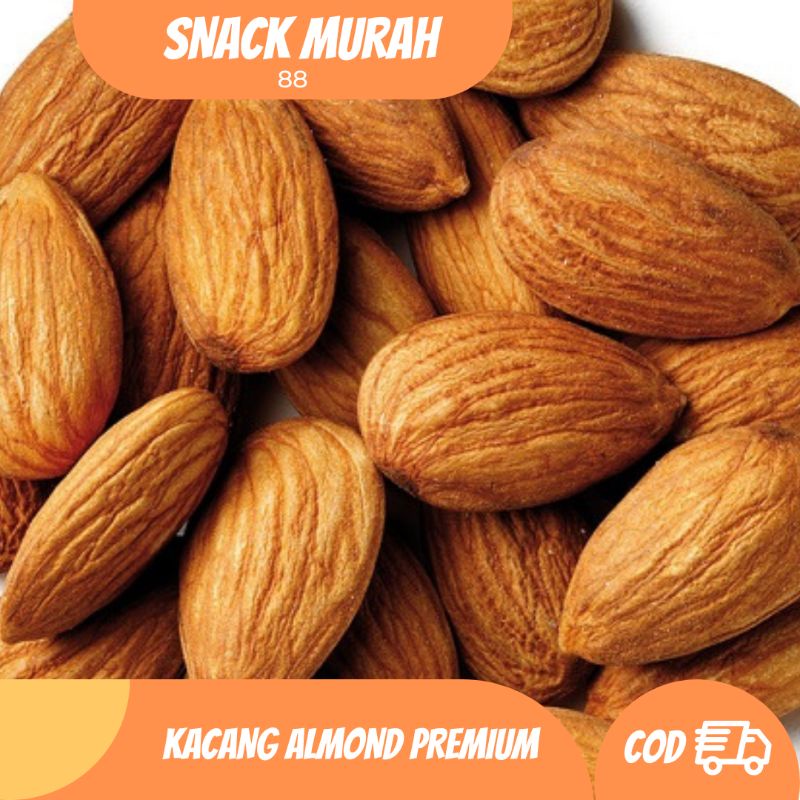 

KACANG ALMOND PREMIUM/ALMOND PANGGANG SUPER AMERIKA/ALMOND KUPAS U.S.A 250 GRAM