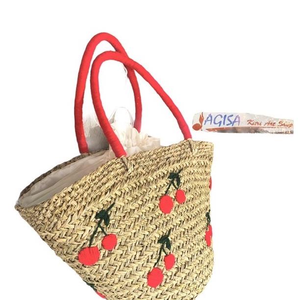 LAI203 Tas kerajinan tasik / tas anyaman mendong /tas anyaman sulam **