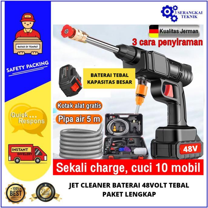 Terbaik [Bateraitebal] Jet Cleaner Baterai 48V Alat Cuci Motor Mobil Ac Steam Sale