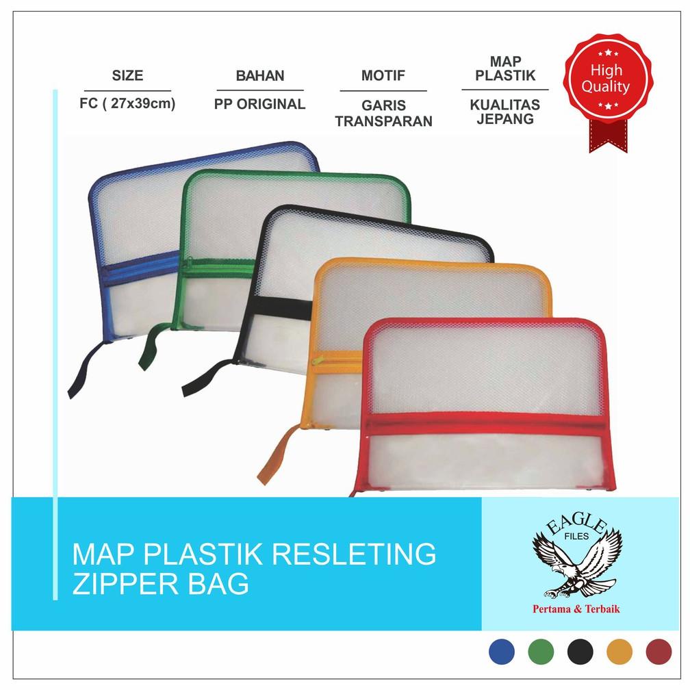 

(BAYAR DITEMPAT) EAGLE Zipper Bag F4 (Folio) / Map Zipper / Map Plastik Resleting