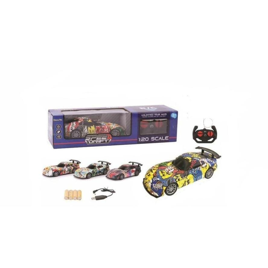 Model baru - Mobil Remote Control WarnaWarni Mobil RC Speed Drift 4 Function RC Car ,.