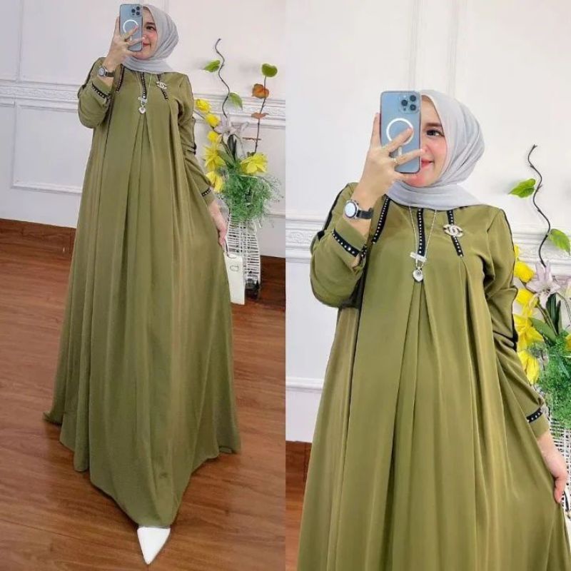 Aceh gamis cantik Jasmine dress gamis ceruty babydoll