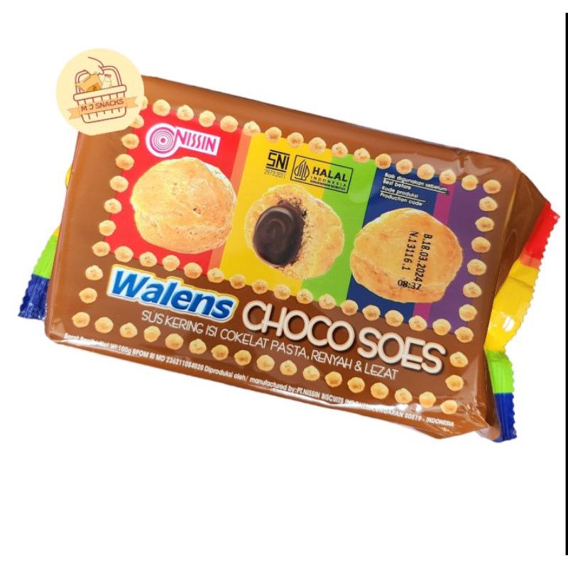 

Nissin Walens Choco Soes 100gram - Walens Soes Kering Sus Coklat