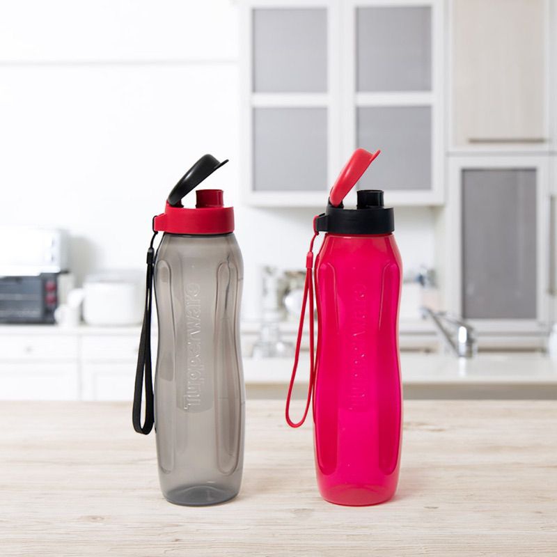 botol minum botol minum air eco 1liter bottle Tupper ware eco fliptop eco 1L 750ml berbagai ukuran Y