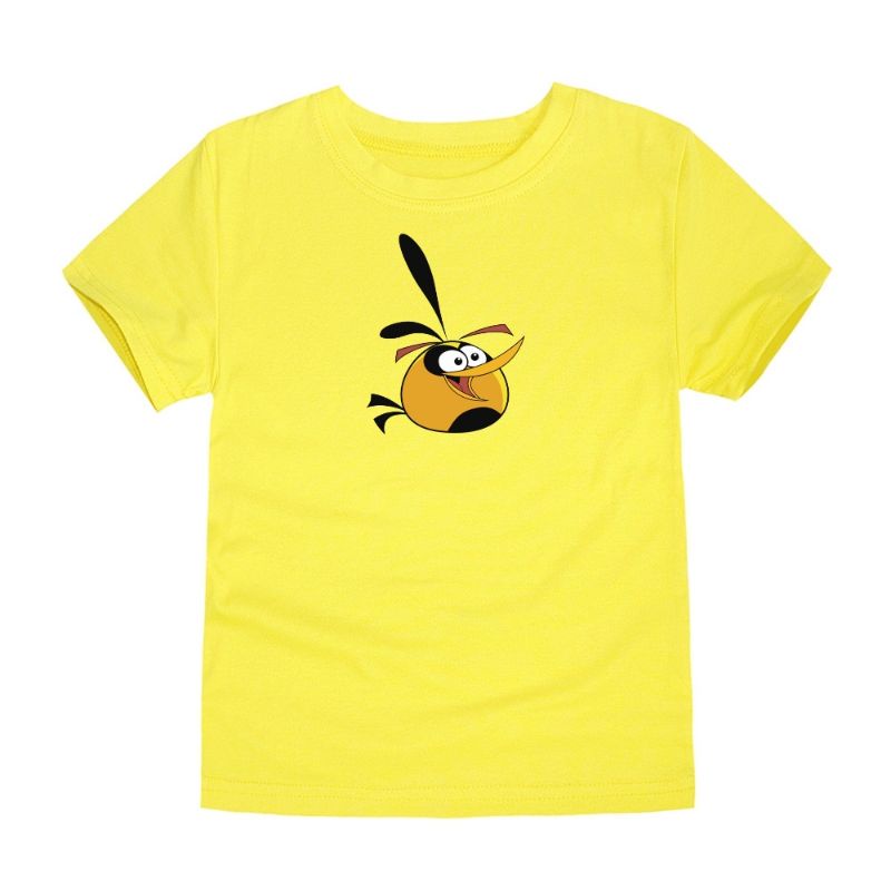 Baju Kaos Anak Unisex Angrybird bulu Pakaian Atasan Anak Lengan Pendek Kaos Oblong Anak 2-16Th Cod