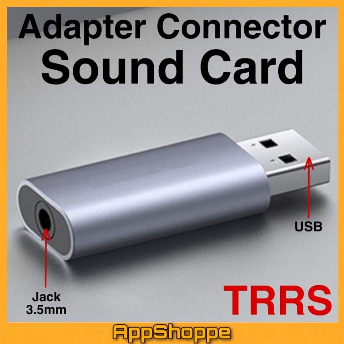 Soundcard Otg Adapter Konektor Soundcard Eksternal Usb 2.0 Stereo To Aux 3.5Mm