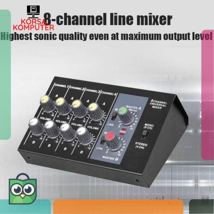 Terlaris Mixer Audio Karaoke Original 8 Chanel Mixer Mini Music Portable Mic