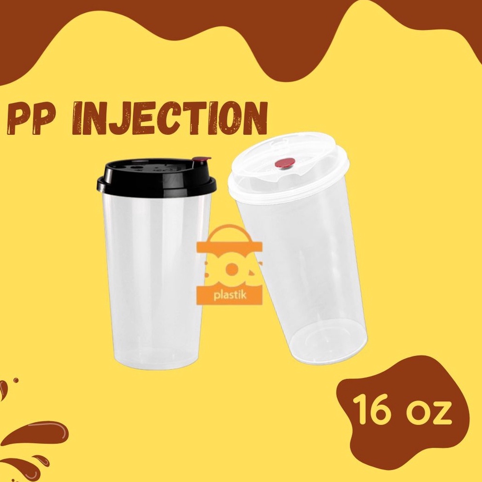 Menarik| CUP PP INJECTION 16 Oz 500ml PER 25 PCS