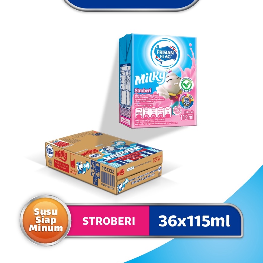 

Sale ✅ Frisian Flag UHT Milky Strawberry 36x115ml