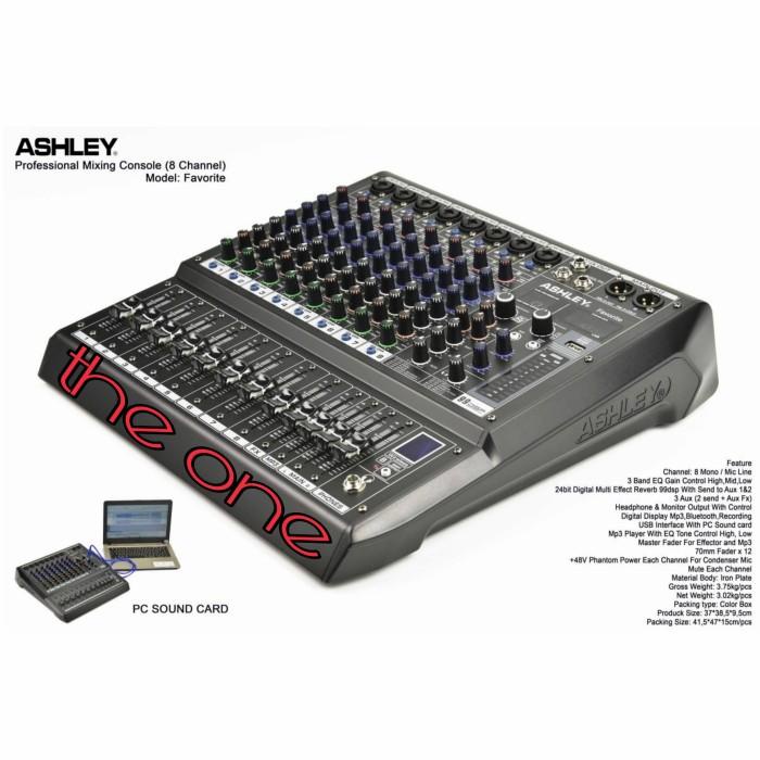 Terlaris Mixer Audio Ashley Favorite 8 / Favorite8 8 Channel Original