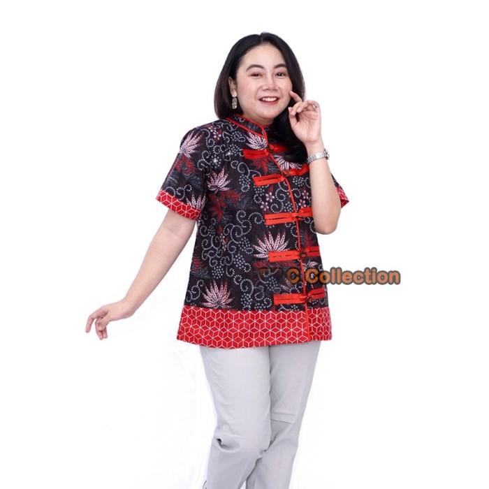 Terlaris Cheongsam Batik Chinese Blouse Cny Imlek | Batik Jumbo Wanita Big Size