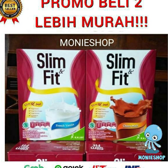 

(COD )NEW_PRODUCT Susu Slim & Fit 6x52gr/ SLIMFIT / SLIM FIT Kalbe rasa vanila coklat