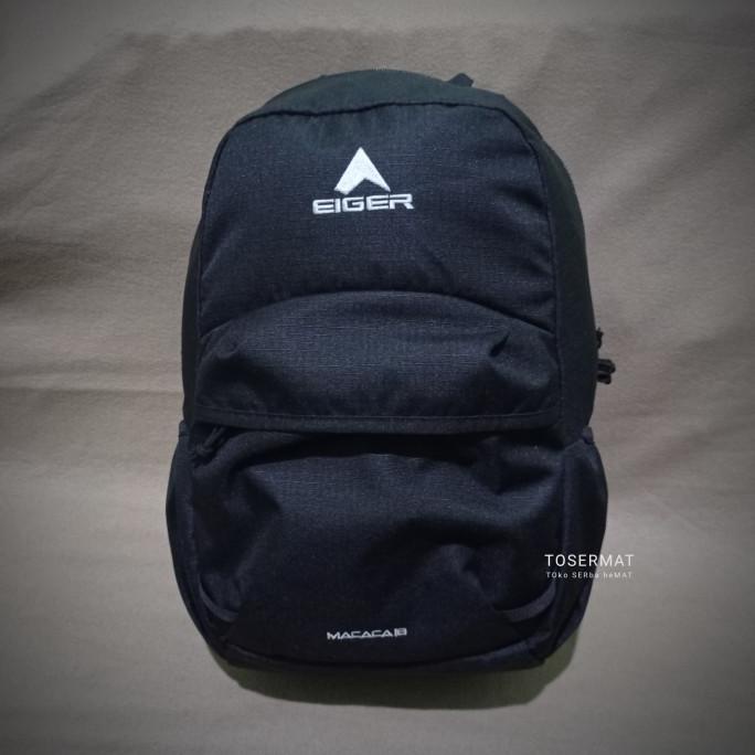 Eiger Macaca 18 Original Tas Ransel Backpack Daypack Casual - Black