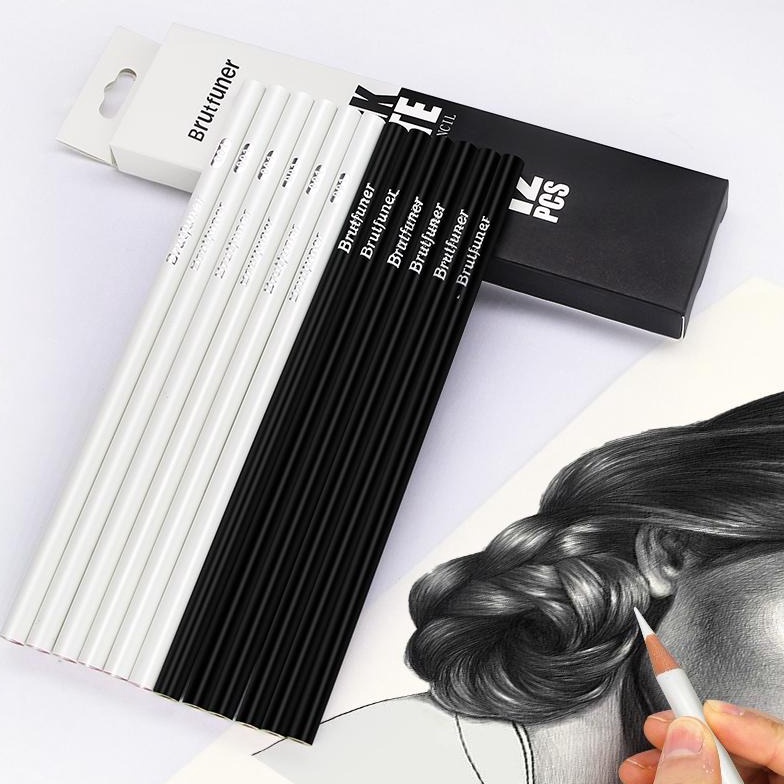 

Serba Murah.. Pensil Black & White Brutfuner 12 Pcs / 12 Pensil Sketsa Hitam&Putih BYQ