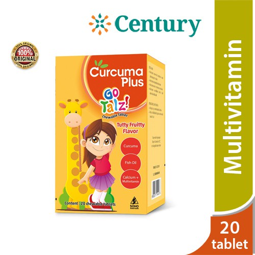 Curcuma Plus Go Talz Jeruk Tablet/Kunyit/Obat Gemuk/Penambah Nafsu Makan/Vitamin Gemuk Badan