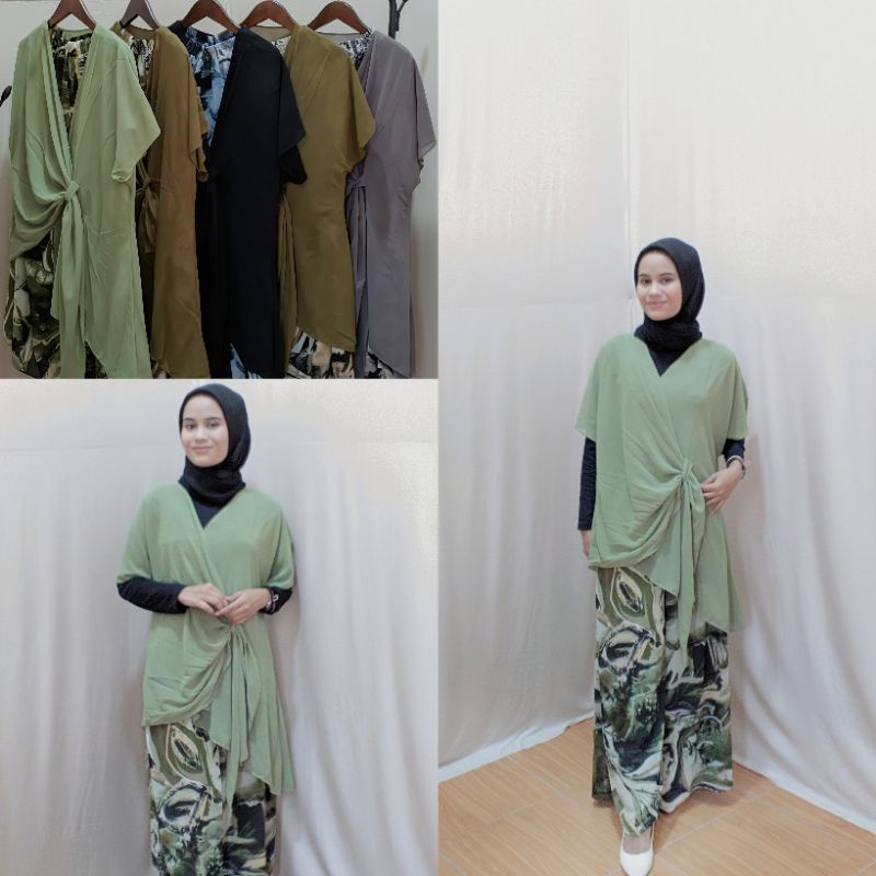 ONESET KIMONO BAHAN CERUTI BABY DOLL PREMIUM