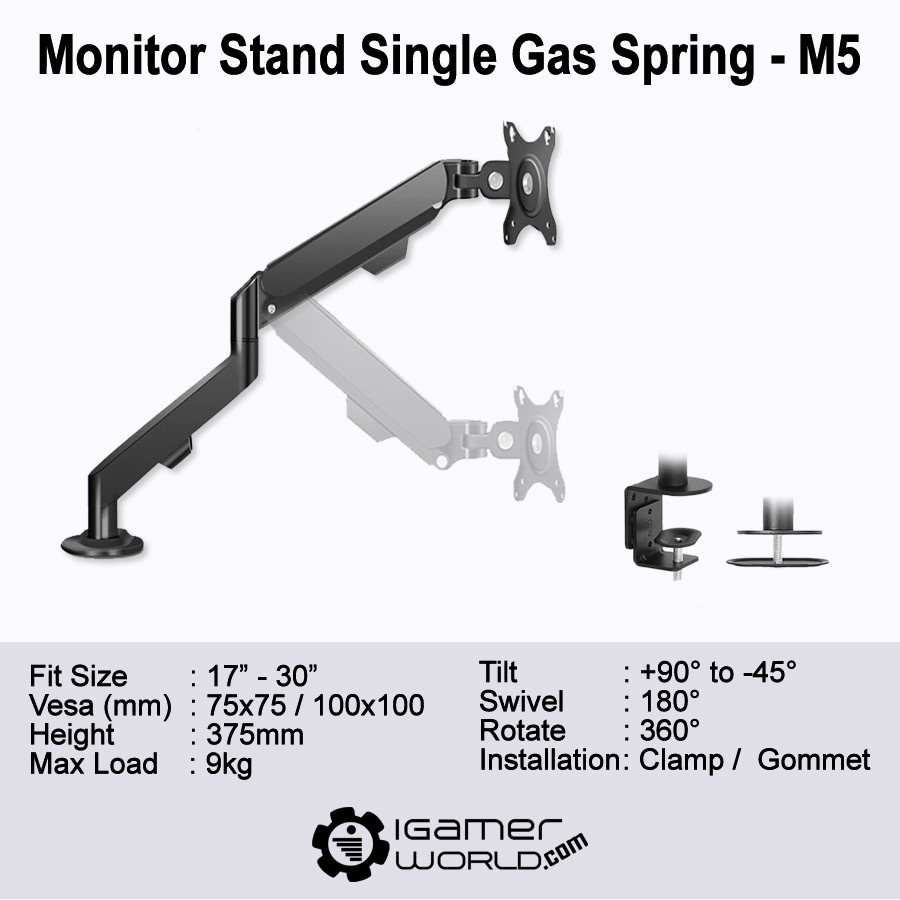 Monitor Stand Bracket Monitor Arm Gas Spring
