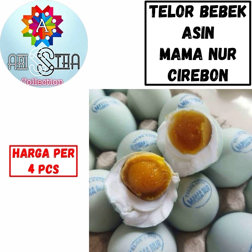 

Telur Bebek Asin Matang Mama Nur Cirebon Isi 4 Pcs