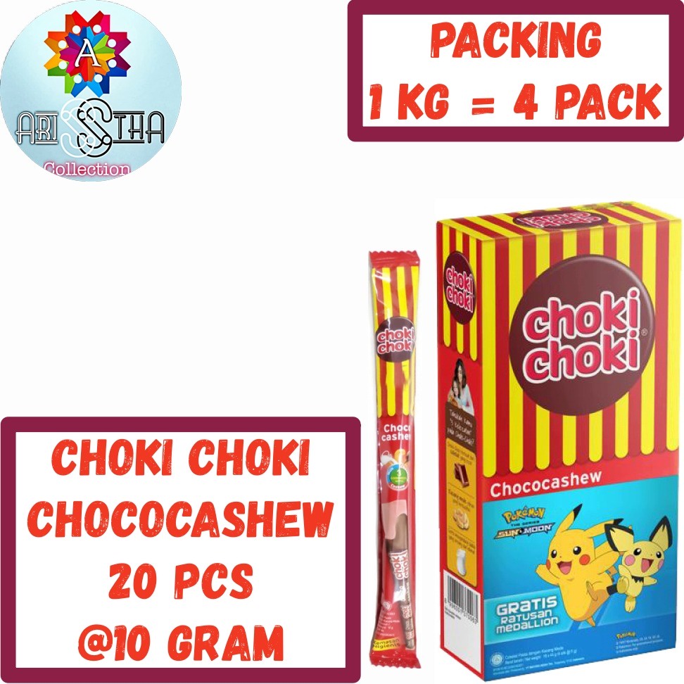 

Choki-Choki ChocoCashew 20 Pcs x 10 Gram