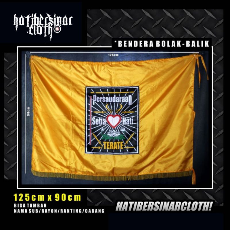 BENDERA PSHT | PANJI PSHT | BENDERA PSHT BOLAK BALIK | HATIBERSINARCLOTH