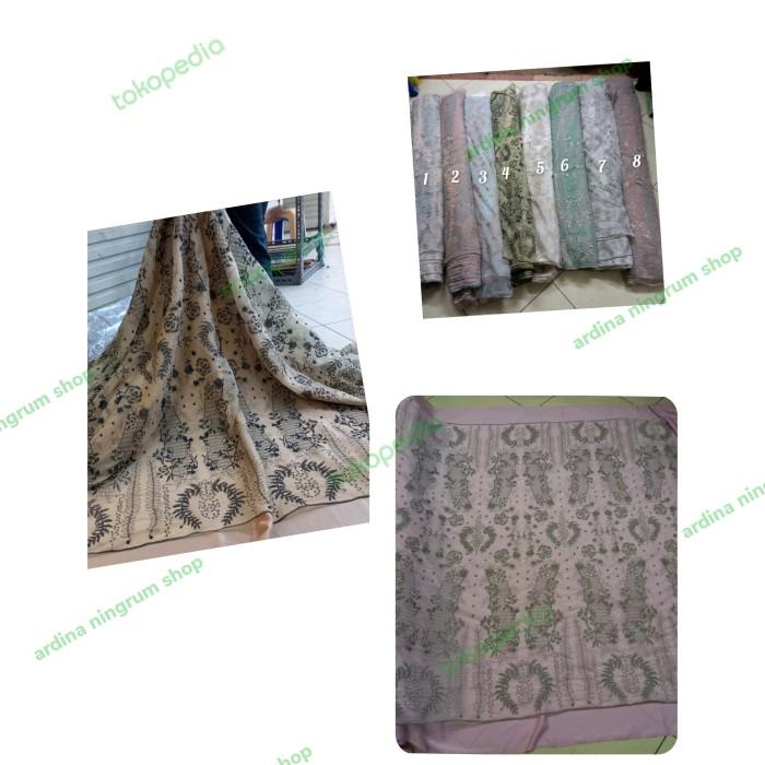 Kainko Kain Organza Motif/Kain Organza Bordir/Organza Motif Premium Sapto