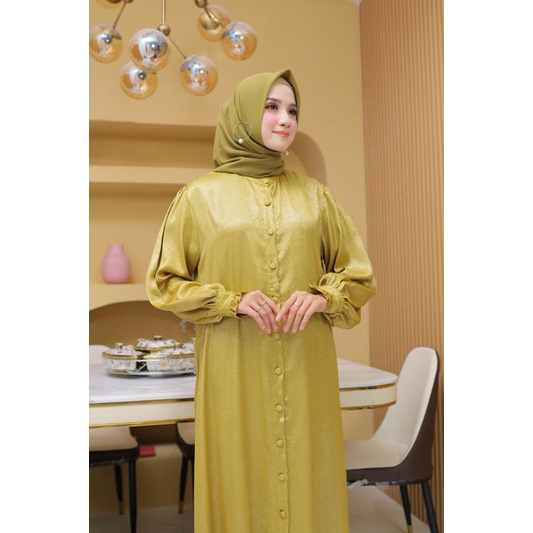 GAMIS ABAYA SHIMMER BUSUI KANCING HIDUP FULL 511