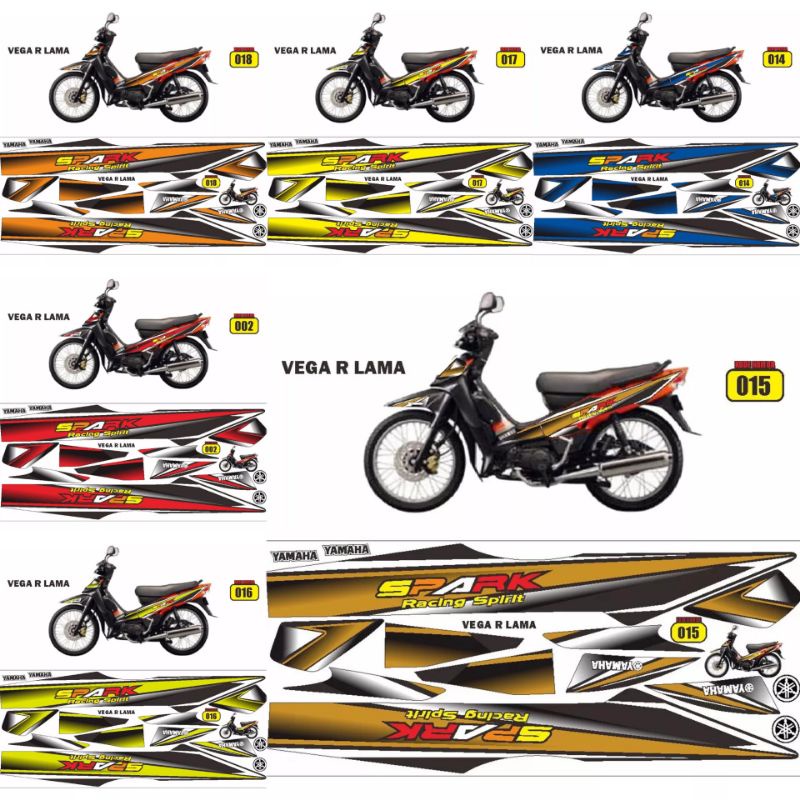 Sticker Vega R lama striping Vega R old Decal variasi Vega r