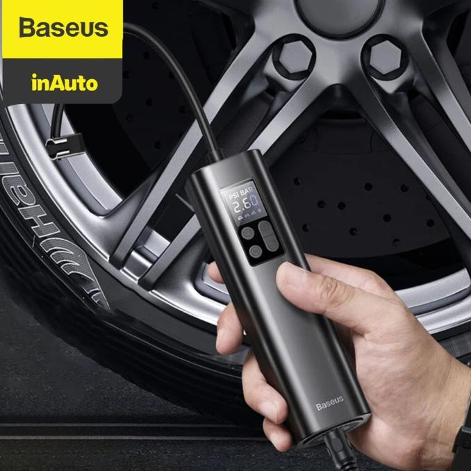 BASEUS MINI INFLATOR AIR PUMP POMPA BAN PORTABLE MOBIL ELEKTRIK