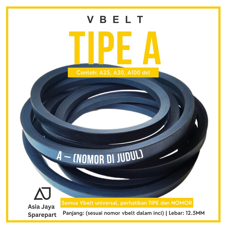 A56 3560 VPOWER TIPE A Fan Belt Mesin Cuci Vanbelt Mobil Tali Kipas Vbelt Auto Rubber