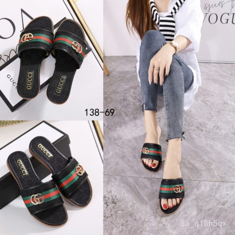 flash sale 7,7 Sendal Wanita GUCCI Sandal Gucci Grade Ori Sandal Teplek Wanita VT 98