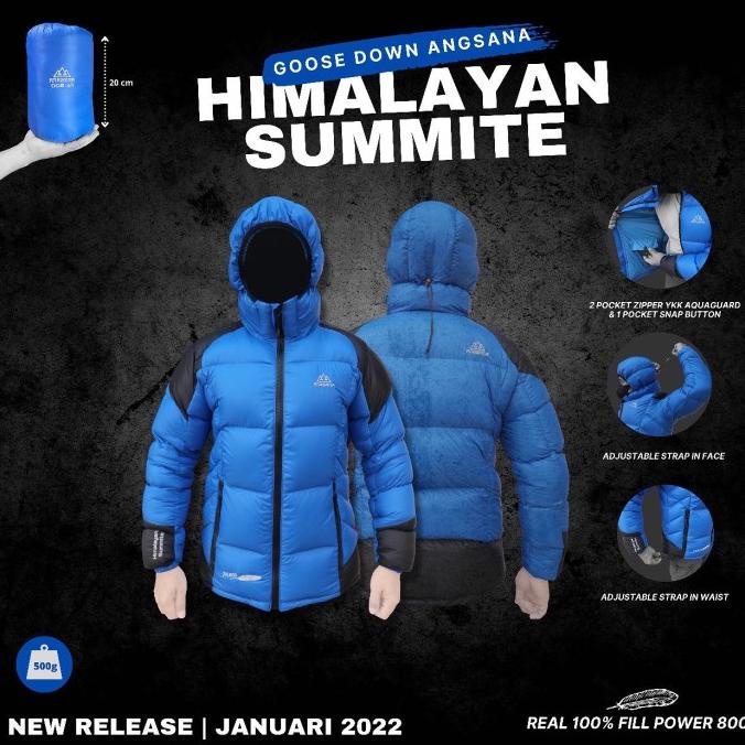 Jaket Bulu Angsa Angsana seri Himalayan Summite real 100% Goose Down