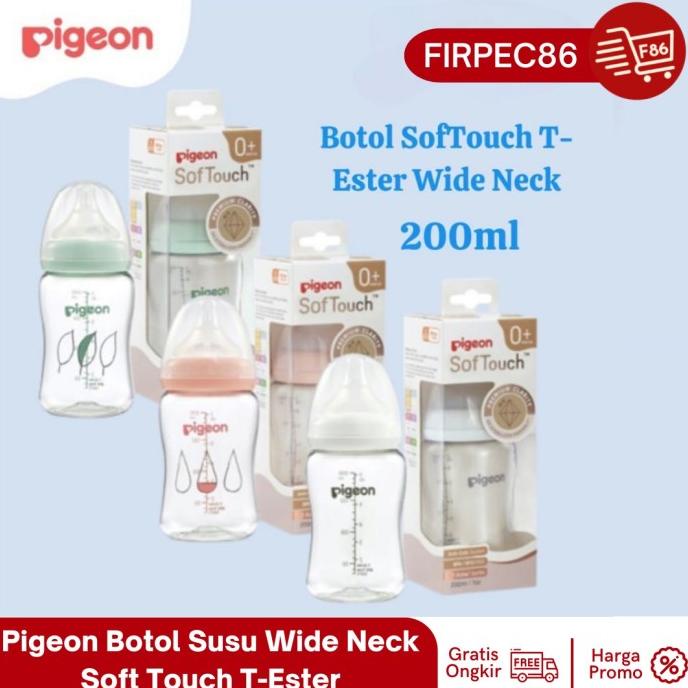 Pigeon Botol Susu Bayi Wide Neck SofTouch T-Ester 200ml